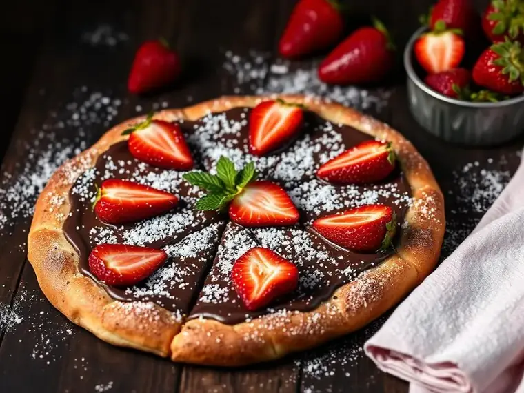 Pizza de Chocolate da Pizzaria Mingui & Aliche